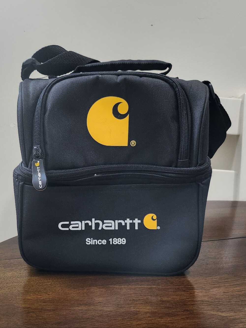 Carhartt Black and Yellow Logo Lunch Bag